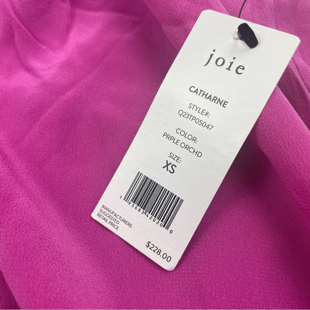 Joie Catharne Silk Halter Top Purple Orchid XS NWT - Picture 3 of 4